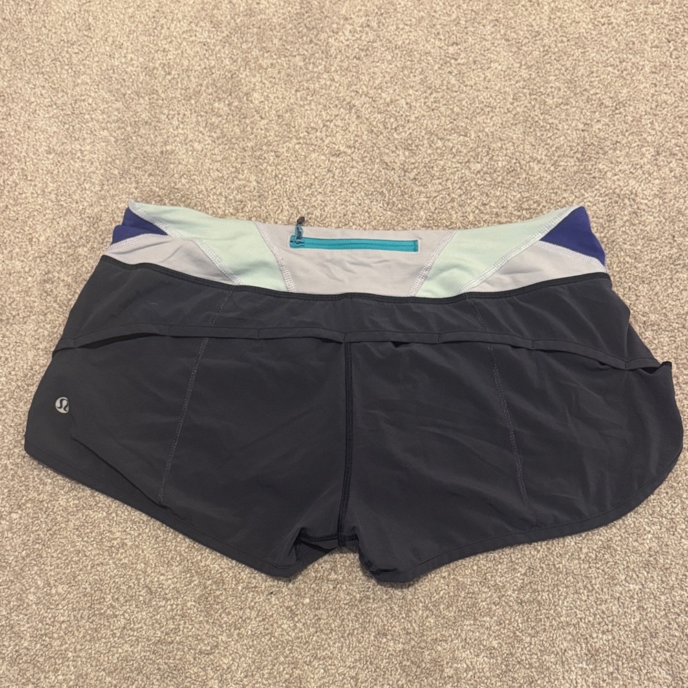 lululemon athletica Navy and Teal Athletic Shorts